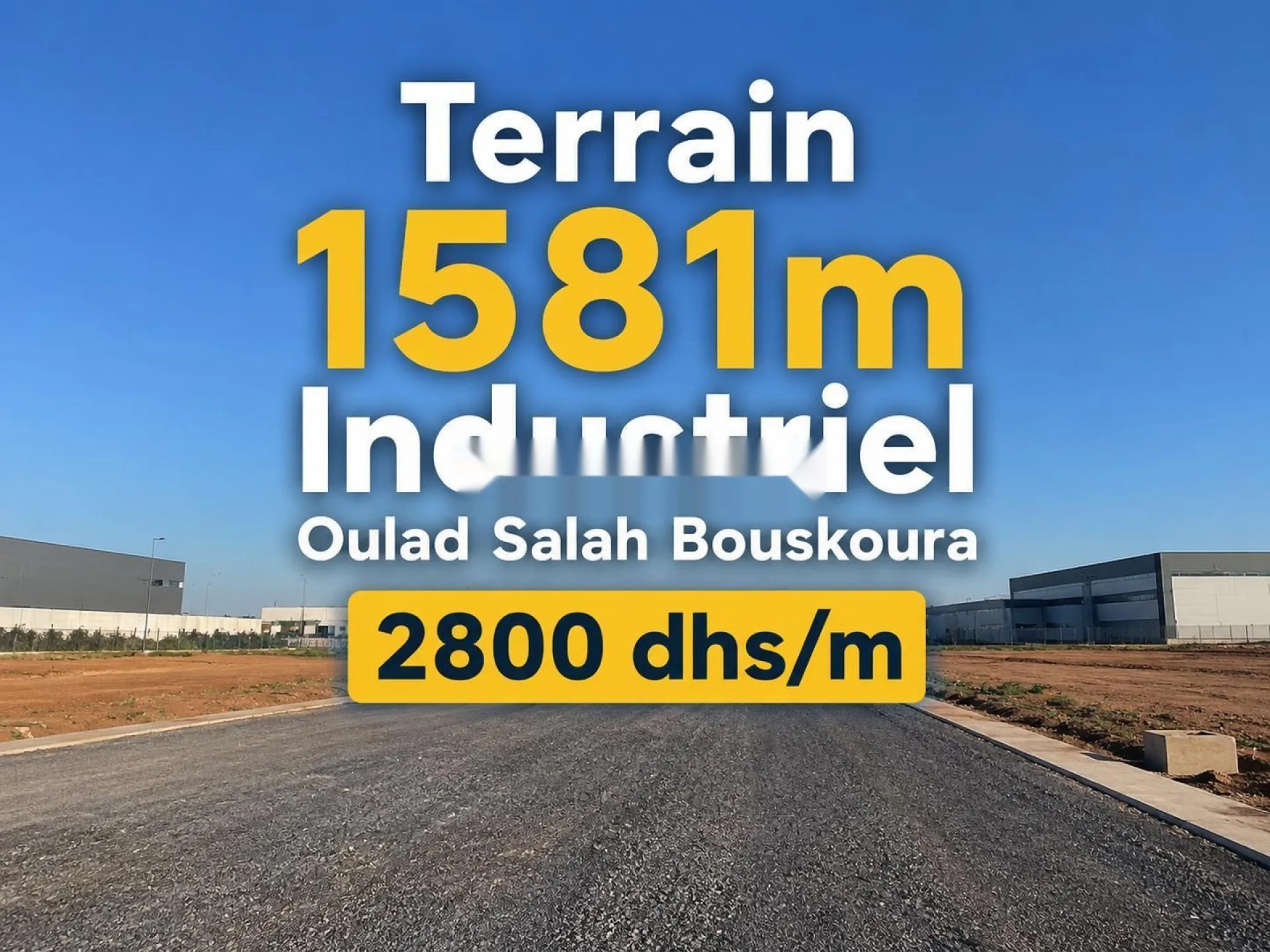 Terrain 1581m Industriel Oulad Salah Bouskoura