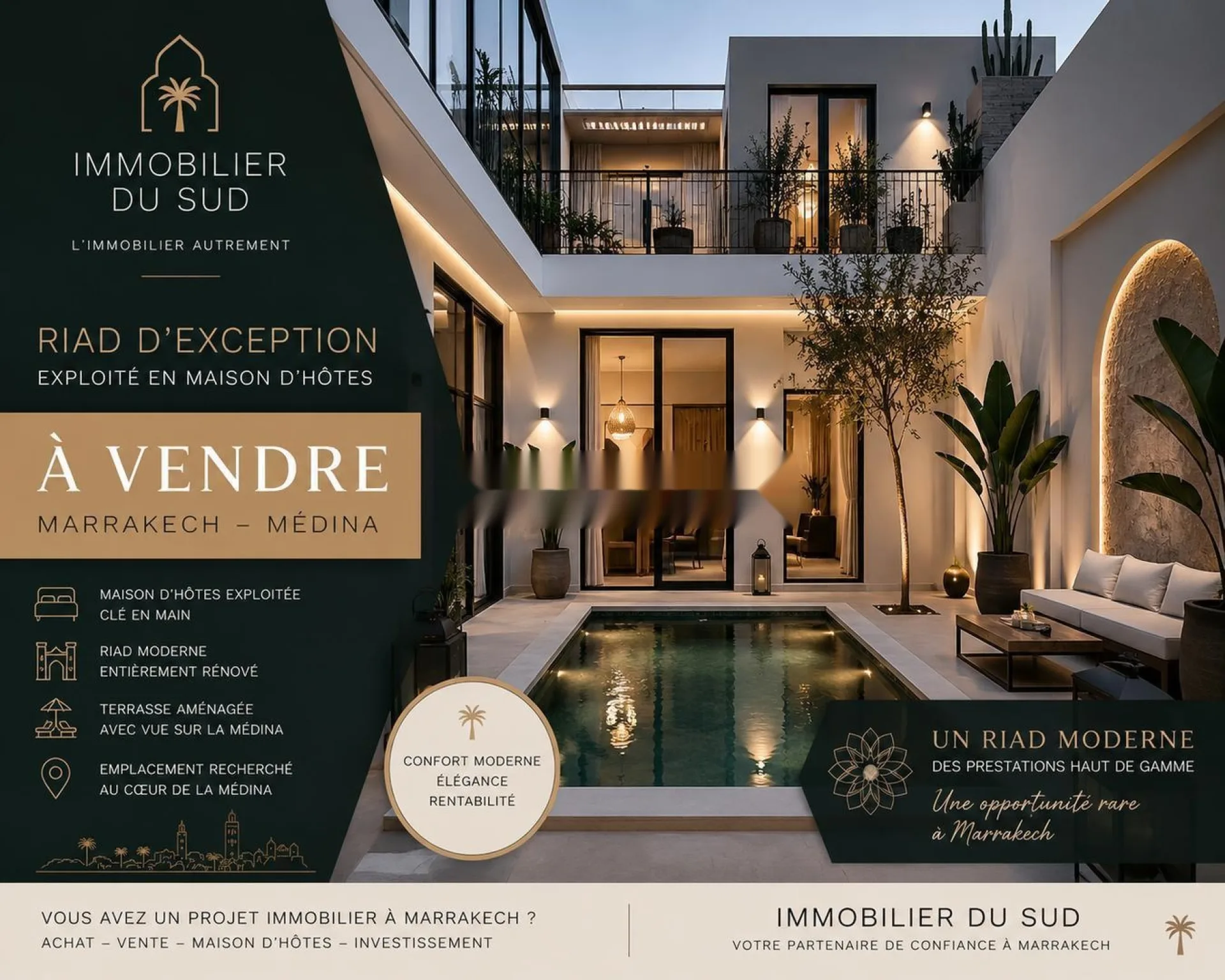 Riad en activité 6 ch à la kasbah