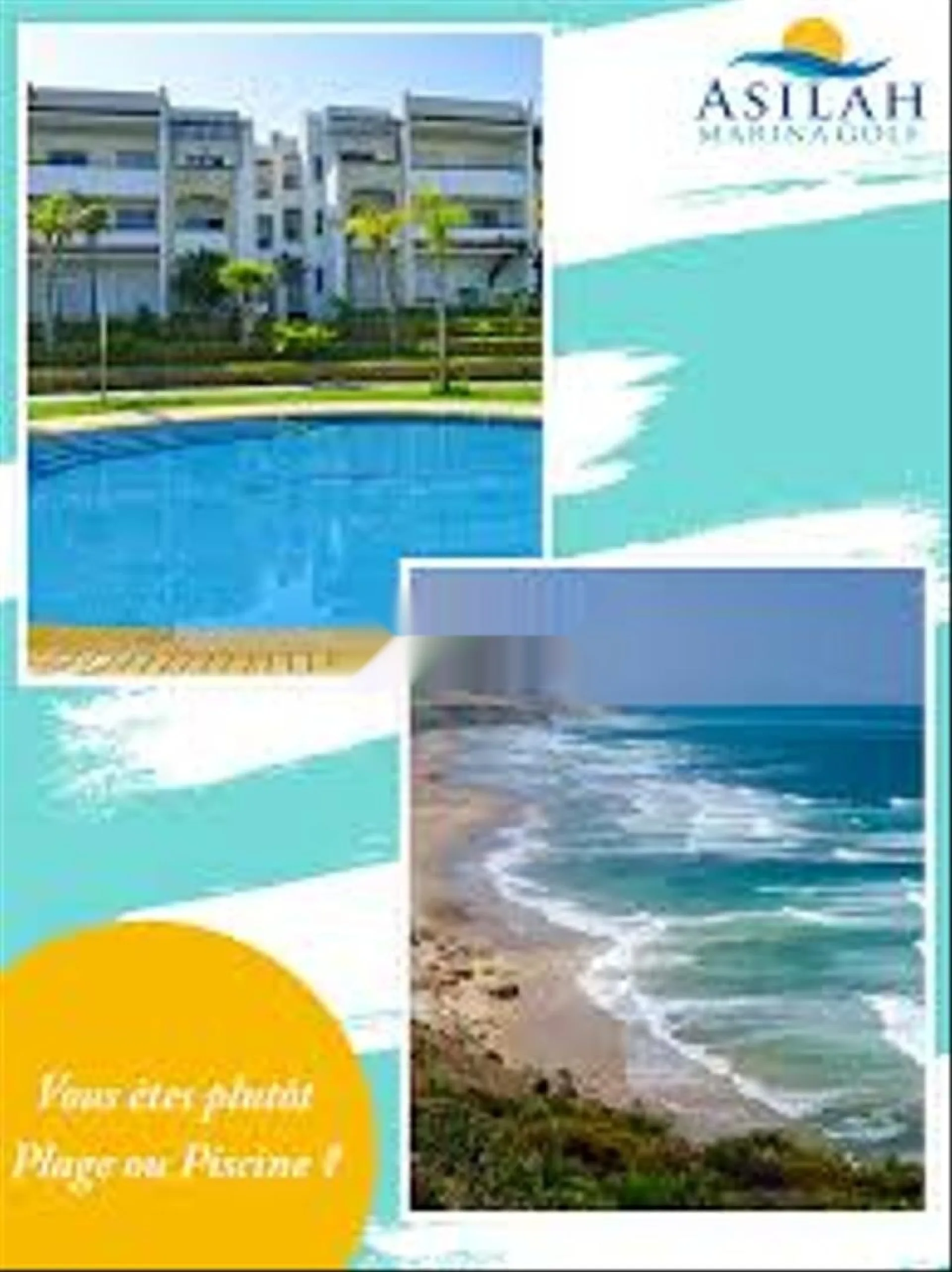 Appartement meublé à Marina Golf Asilah