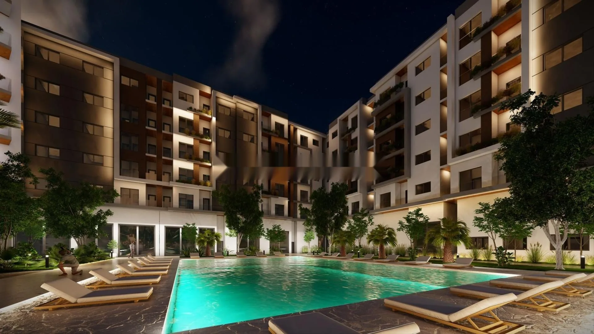 سكن مع مسابح في قلب طنجة