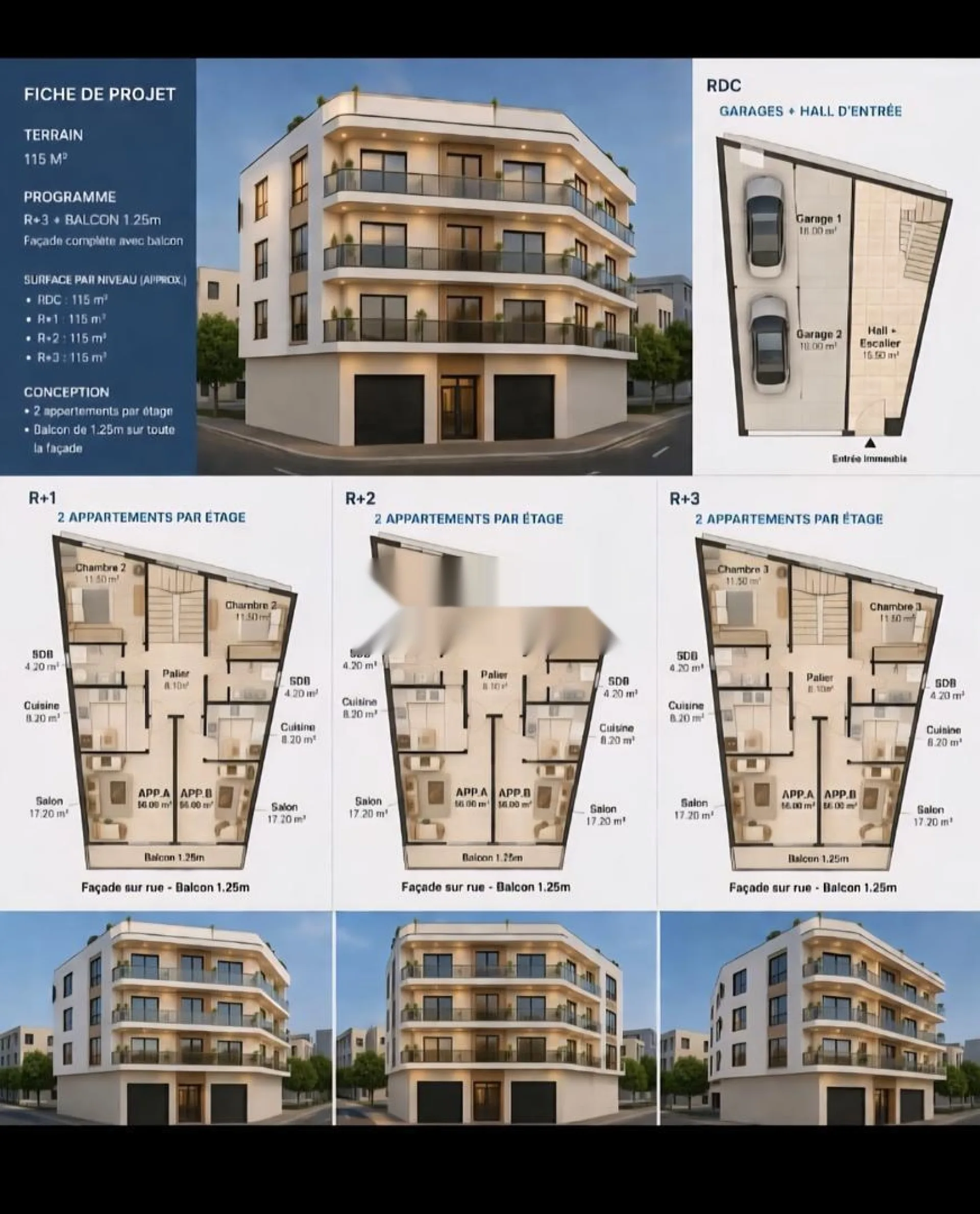 Terrain lotissement 2 façades Bolaich TANGER