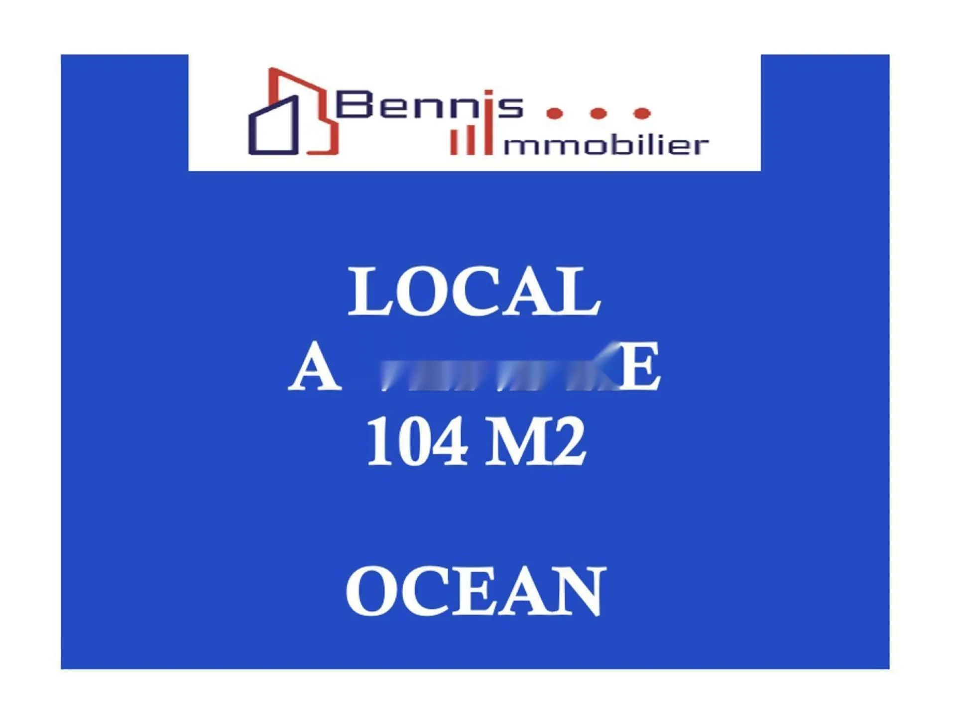 LOCAL À VENDRE AU QUARTIER DE L'OCÉAN
