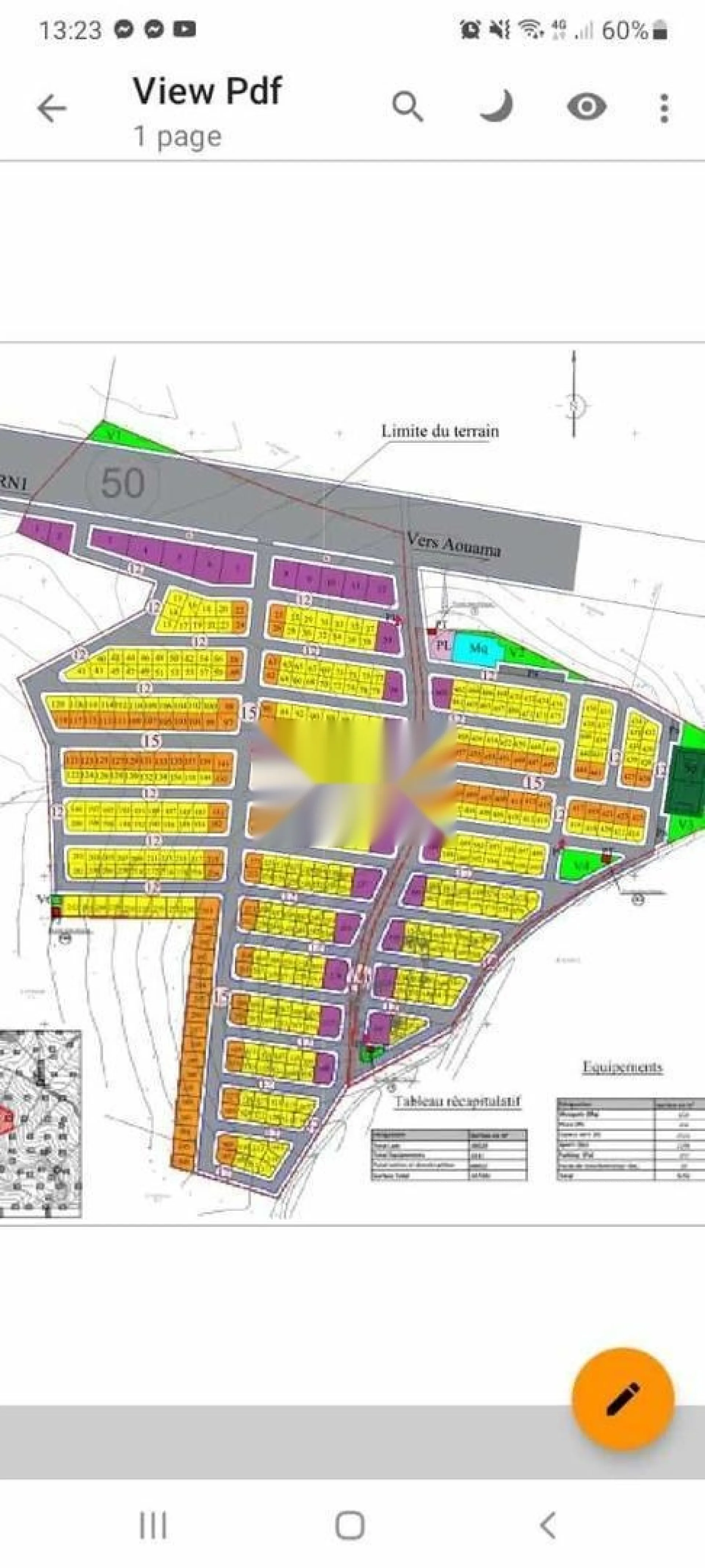 Lotissement Boukhariya sur la route principale près du marché aux poissons