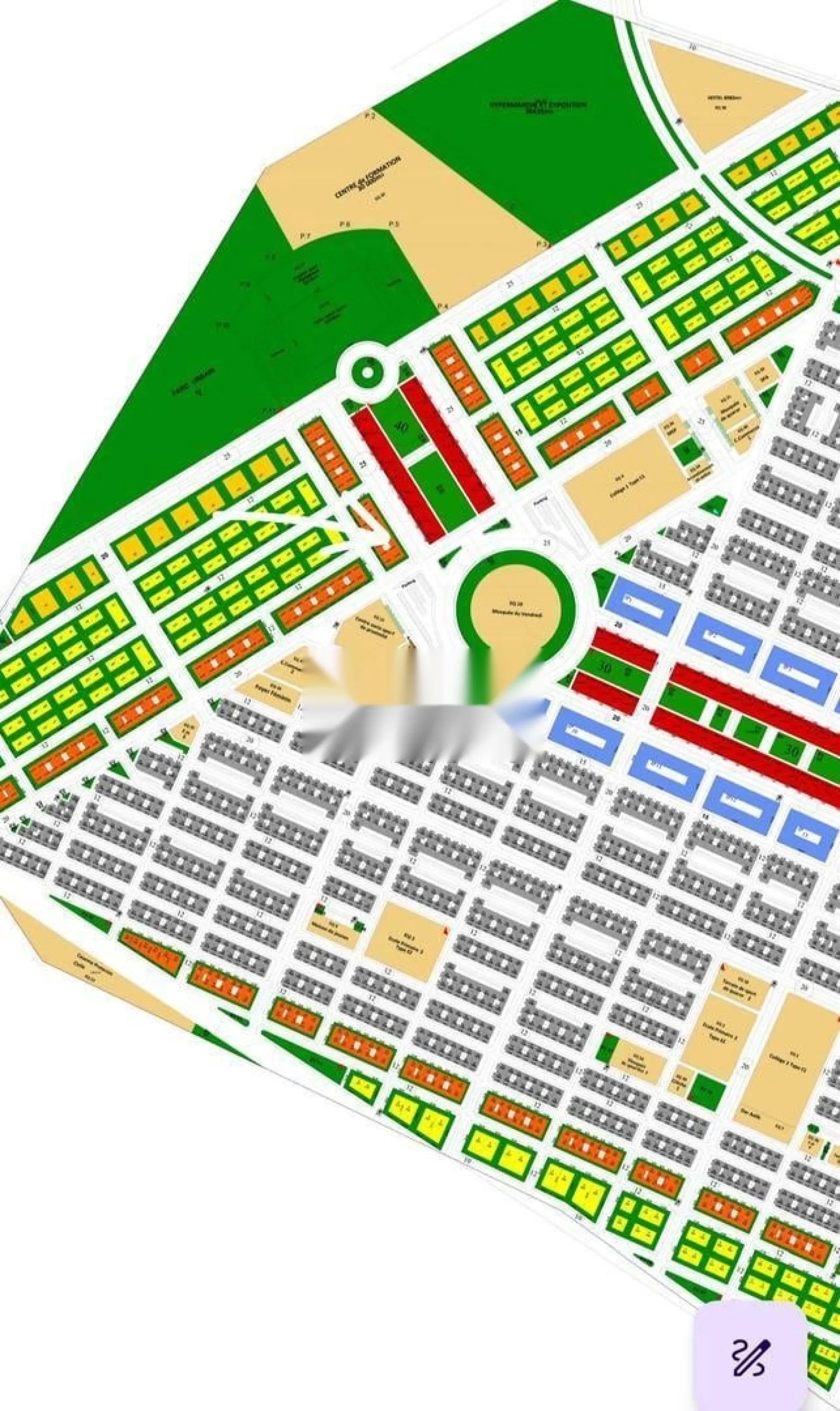 Lot de terrain maison de ville R plus 2 av 25m2