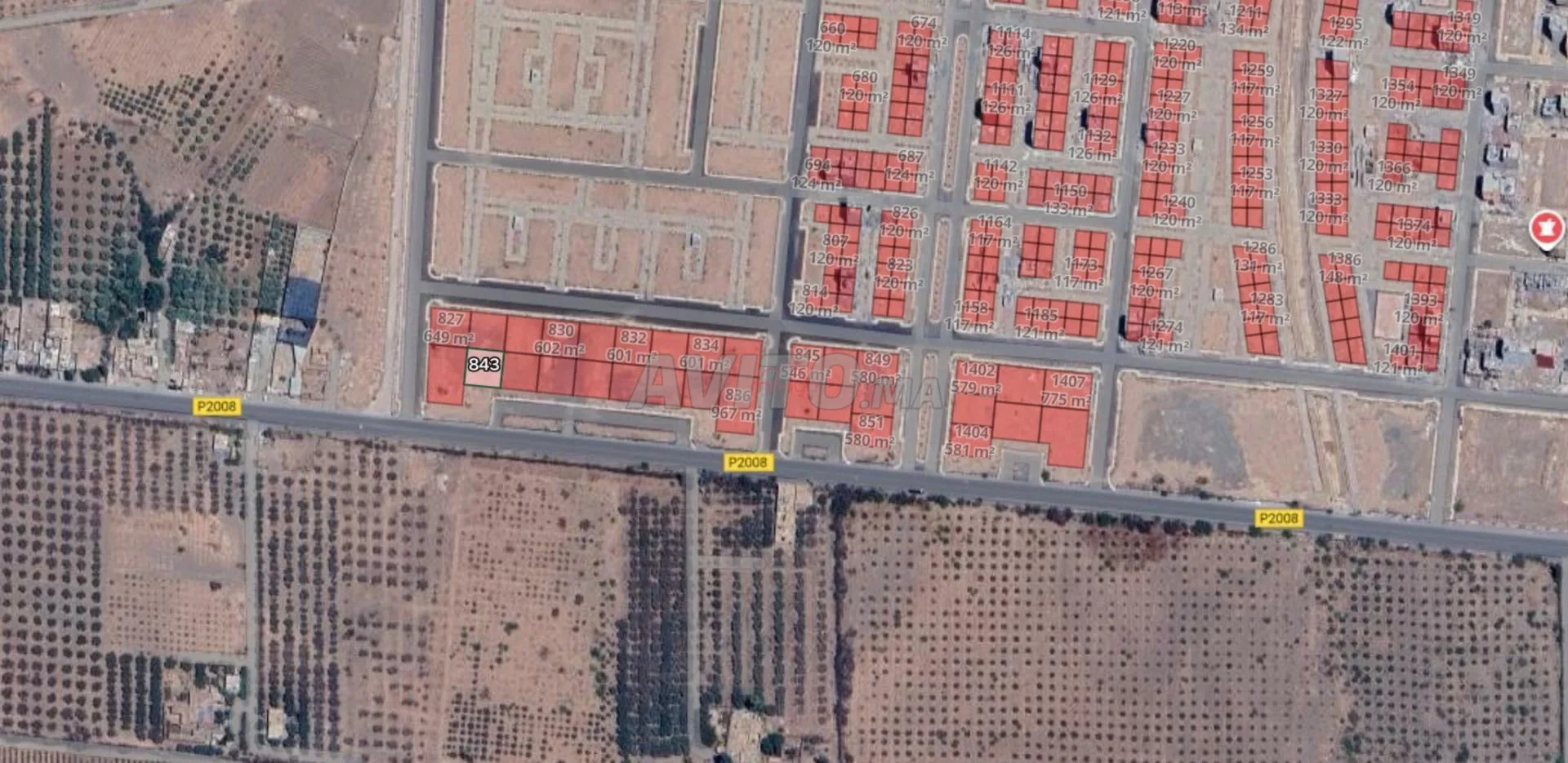 Vente Terrain nu de 600 m2