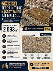 TERRAIN TITRÉ À VENDRE - KASBAT TAHER