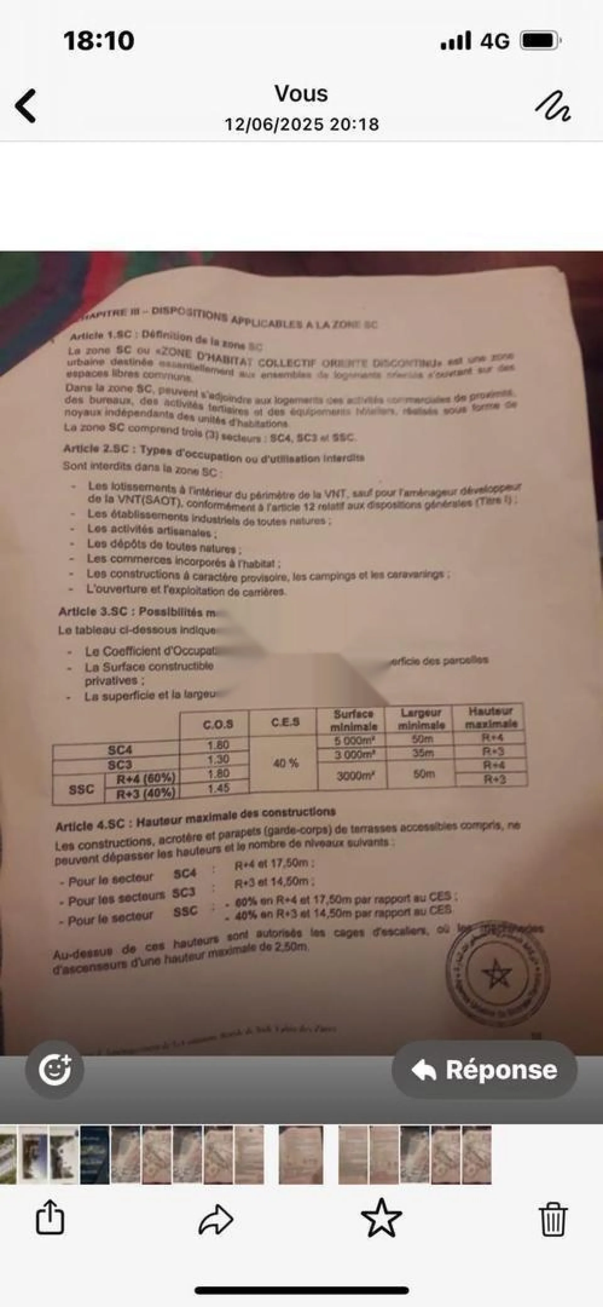 5 hectares R4 R3 et commerciales Tamesna