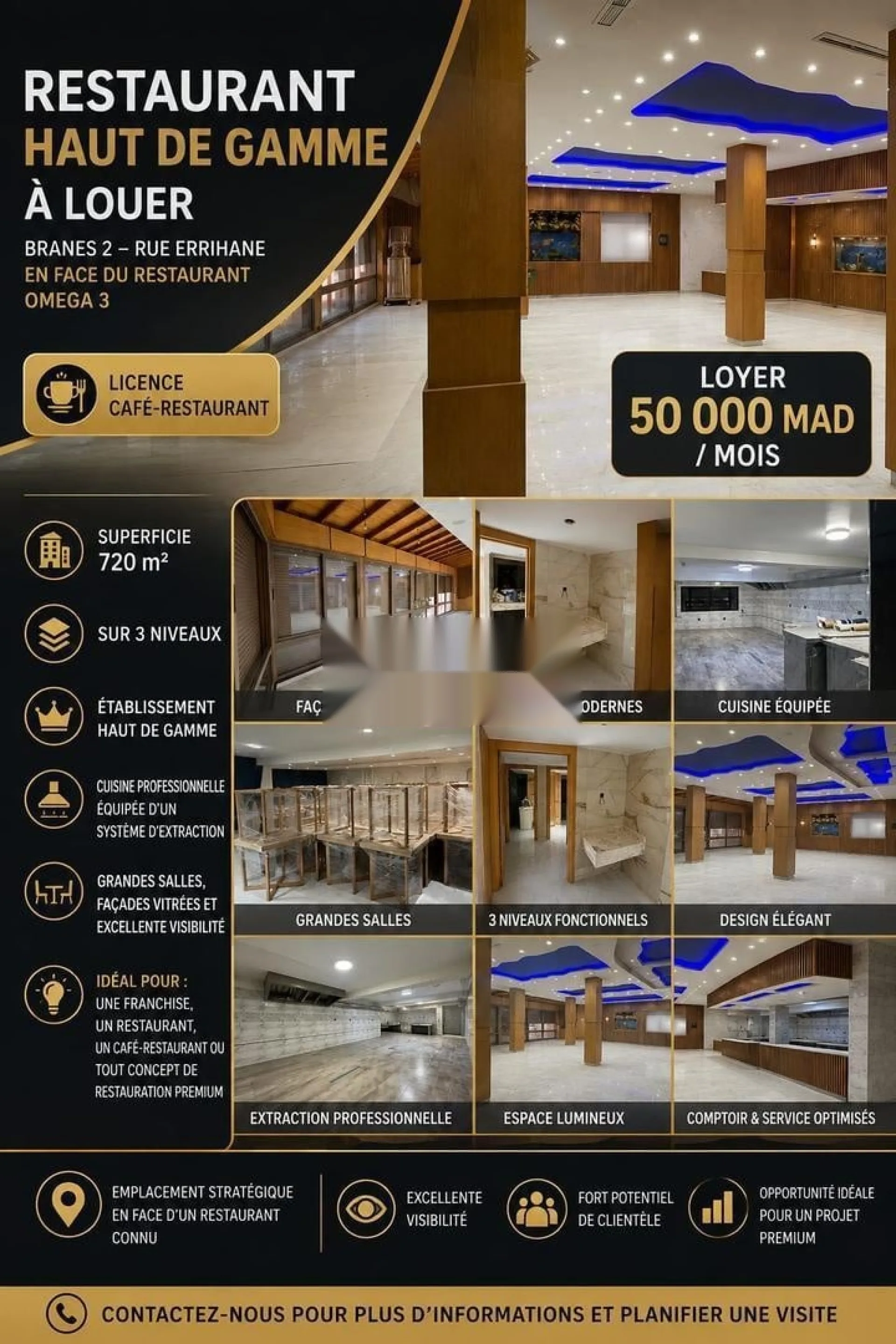 Restaurant Haut de Gamme à Louer Branes 2