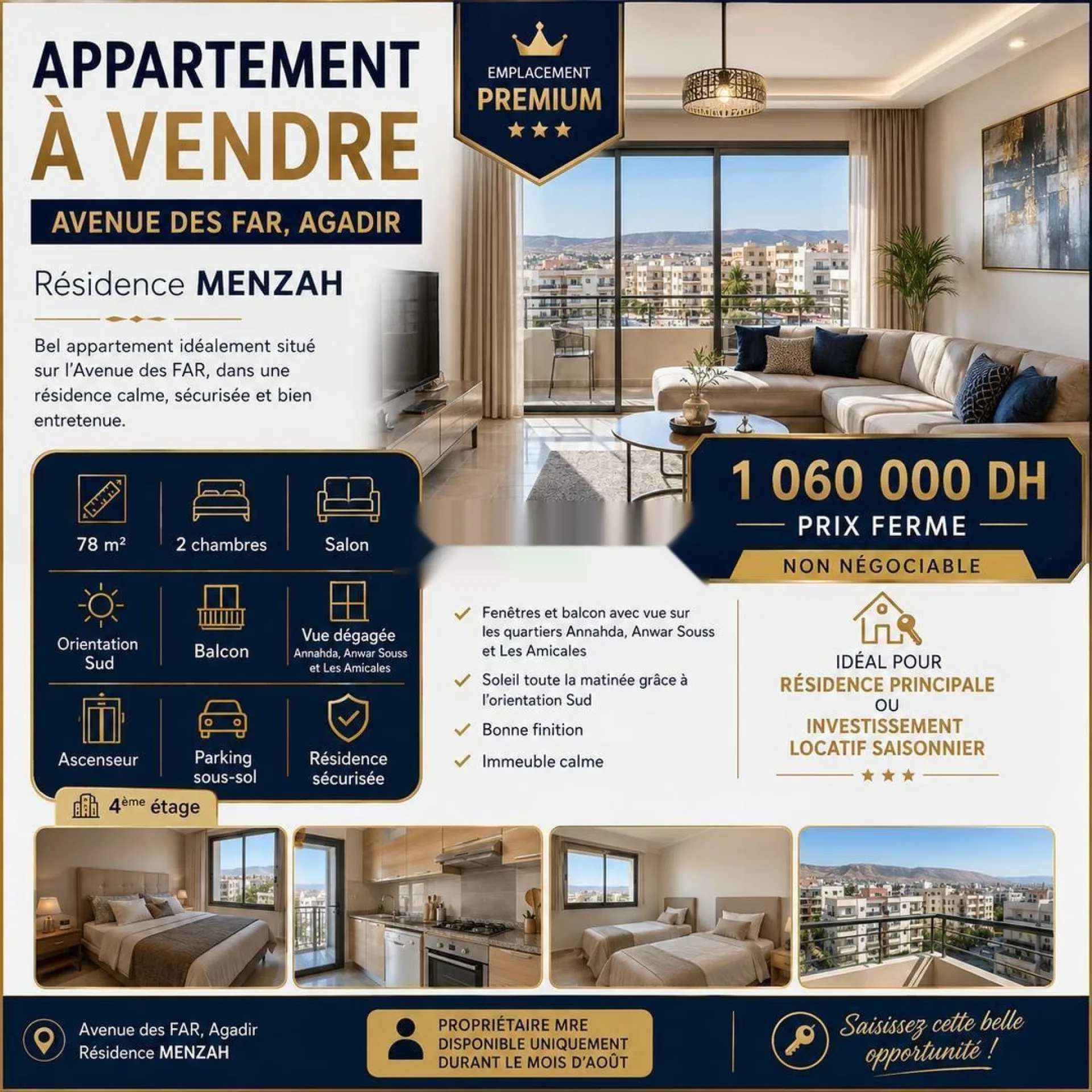Appartement à vendre - Avenue des FAR, Agadir