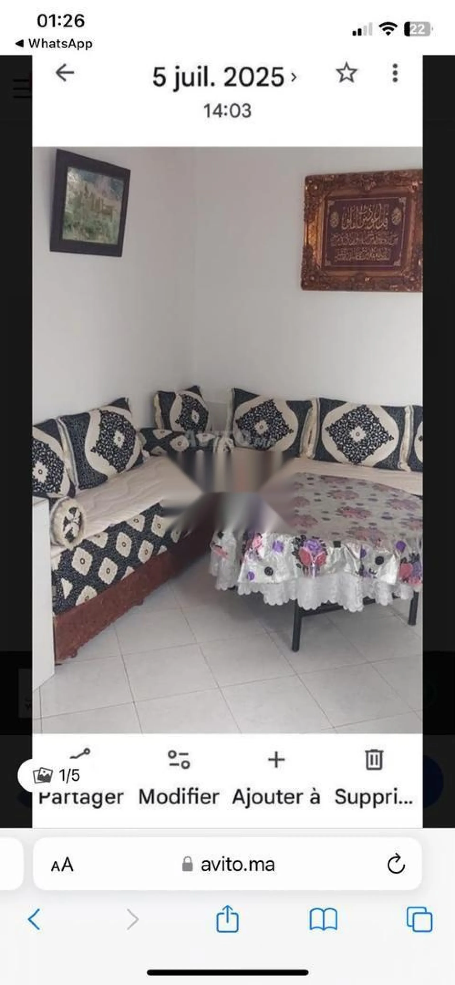 Appartement à louer avec wifi à Martil