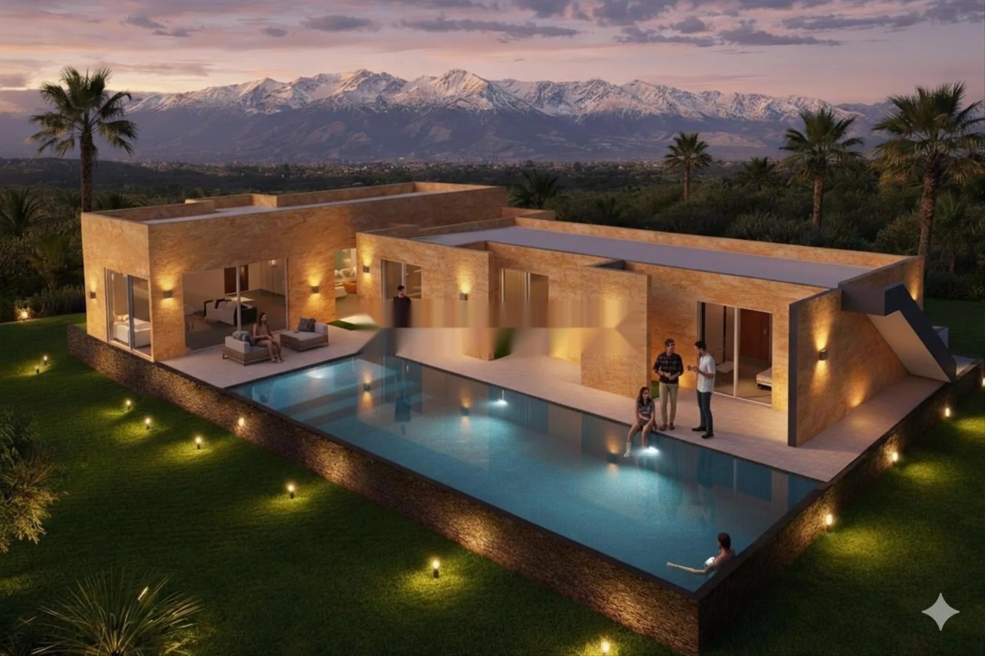 Villa soumise finie sur la route d'Amizmiz