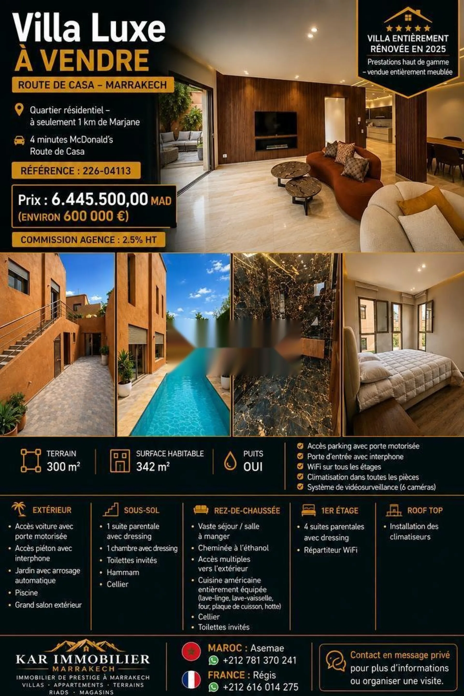 Villa de luxe rénovée Route de Casa Marrakech