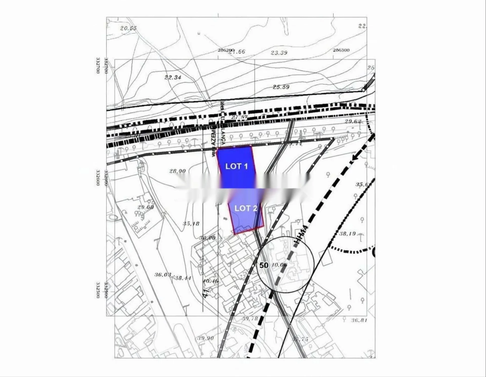 Terrain commercial route Azemmour
