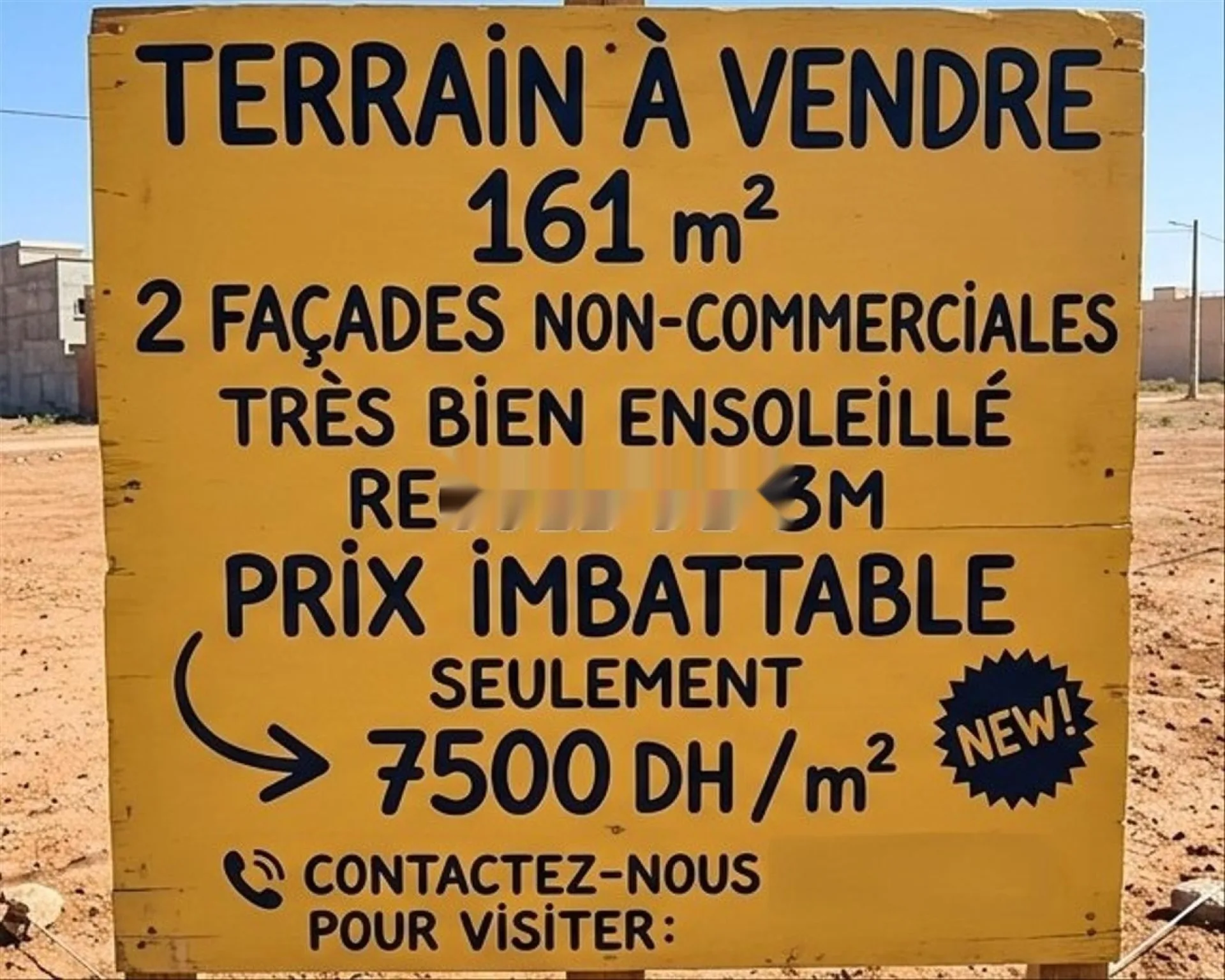 Terrain ensoleillé à vendre Chouka