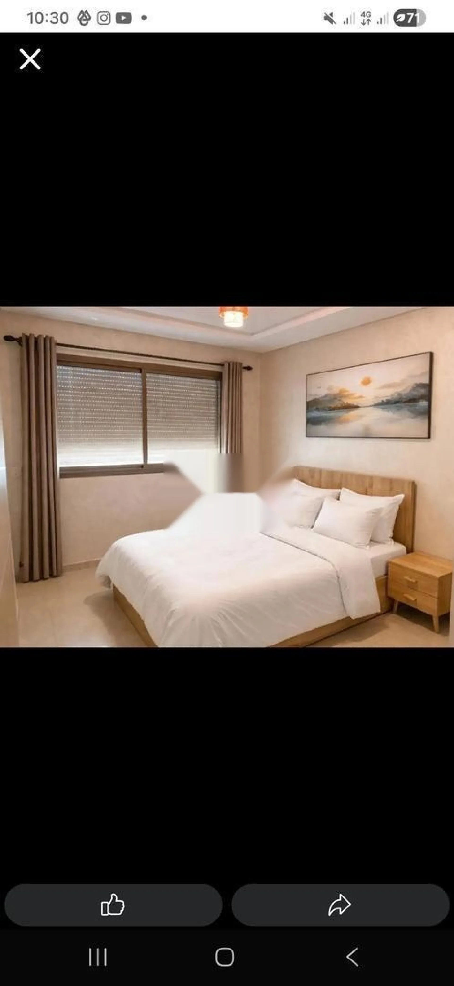 Appartement propre meublé à louer à la journée pour les familles