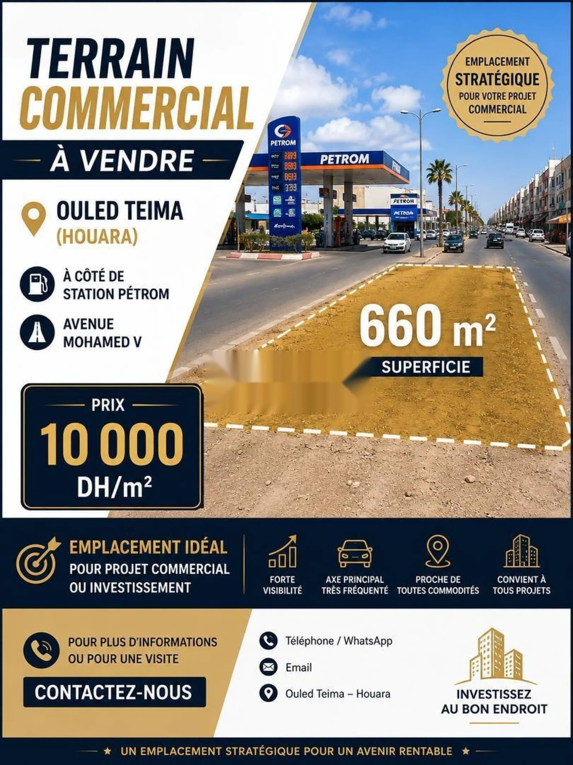 TERRAIN COMMERCIAL À VENDRE - OULED TEIMA
