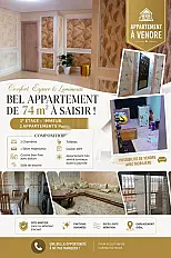 ✨ APPARTEMENT À VENDRE - 74 m²