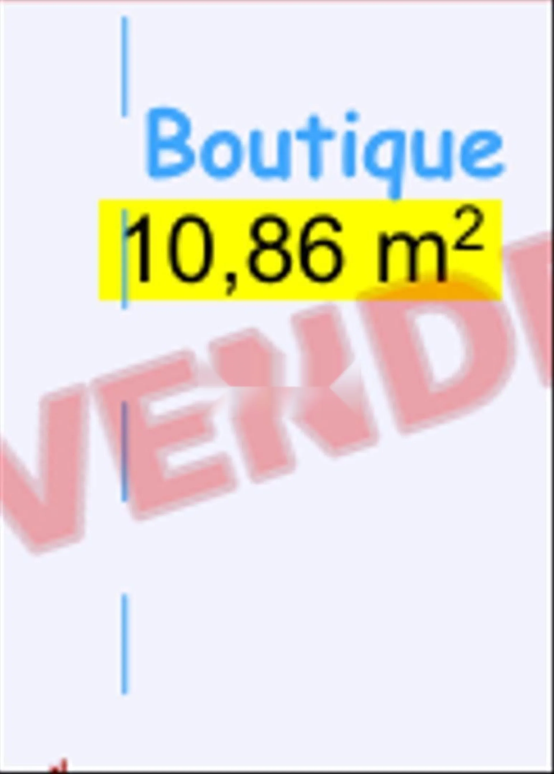À VENDRE - Boutique de 10,86 m²