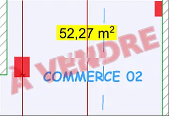 للبيع - محل تجاري بمساحة 52,27 متر مربع