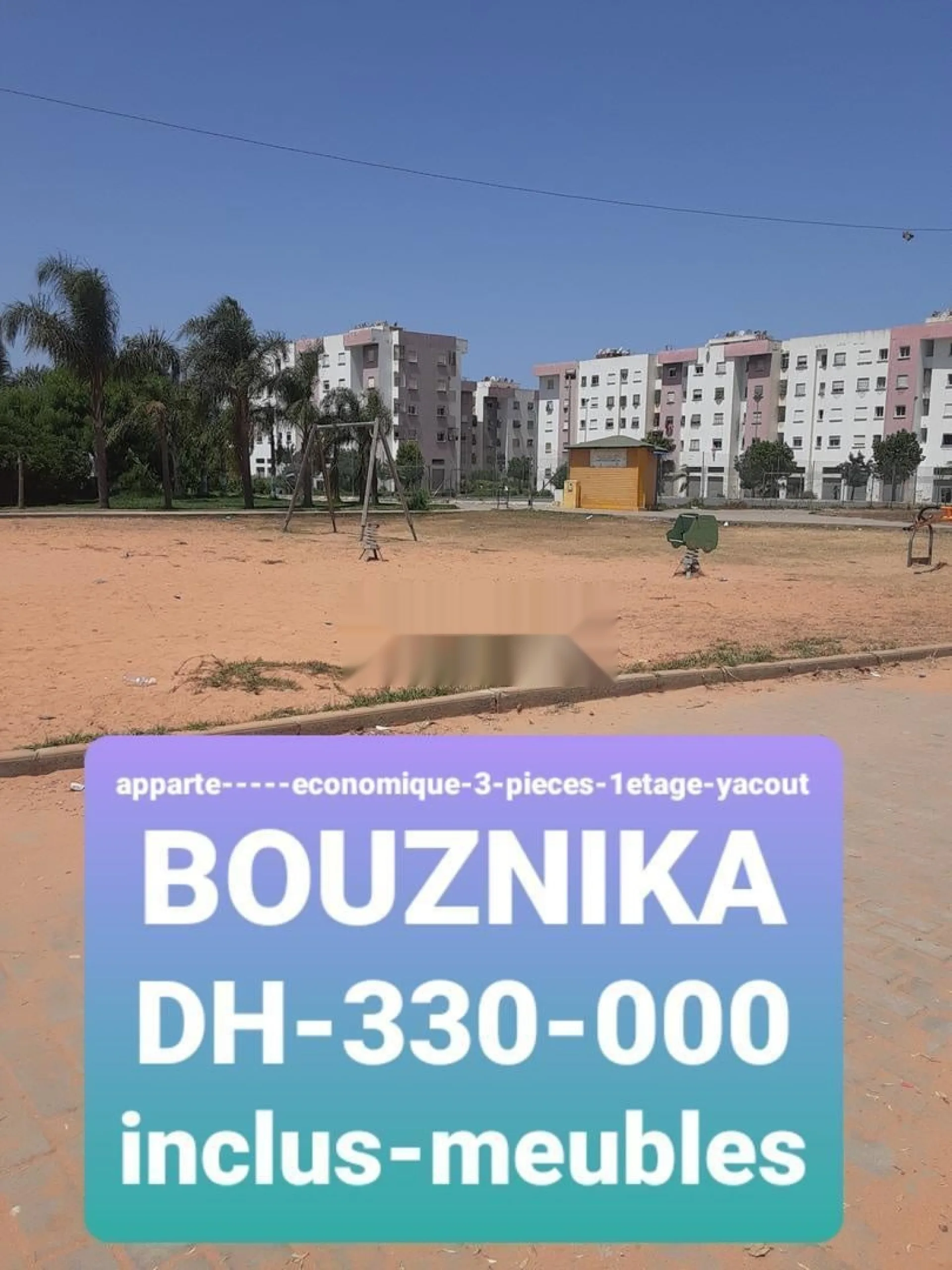 Vente appartement meublé négociable
