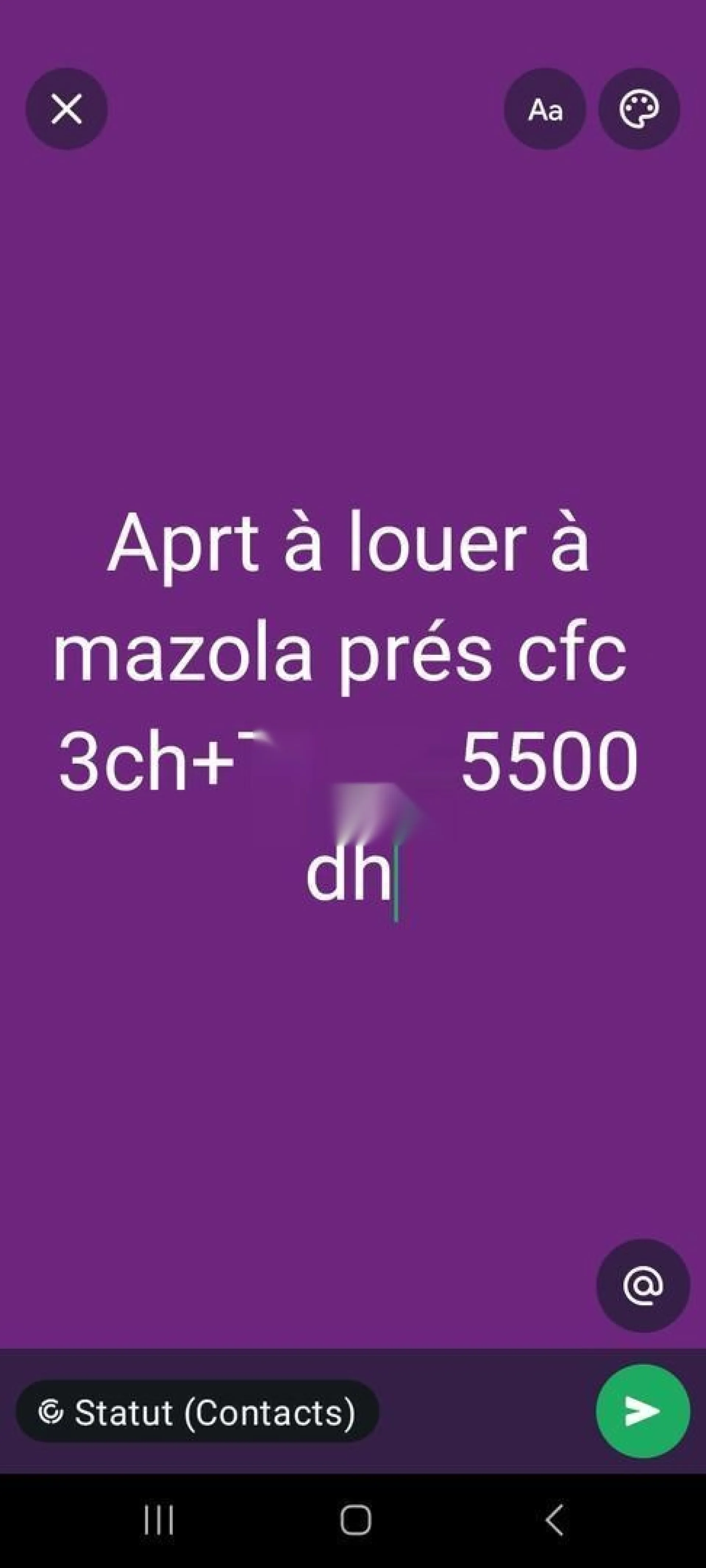 Appartement à louer à Mazola Oulfa près CFC