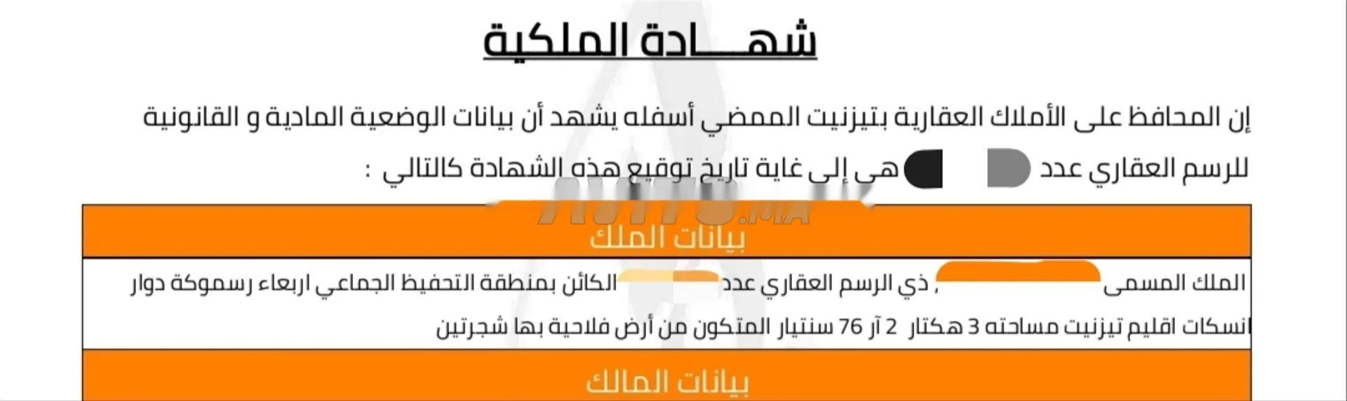 قطعة أرضية فلاحية محررة للبيع في راسموكا تيزنيت بمساحة 3.22 هكتار