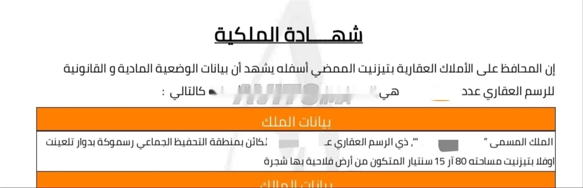 أرض فلاحية مسجاة للبيع في راسموكا - تيزنيت - 8 015 م²