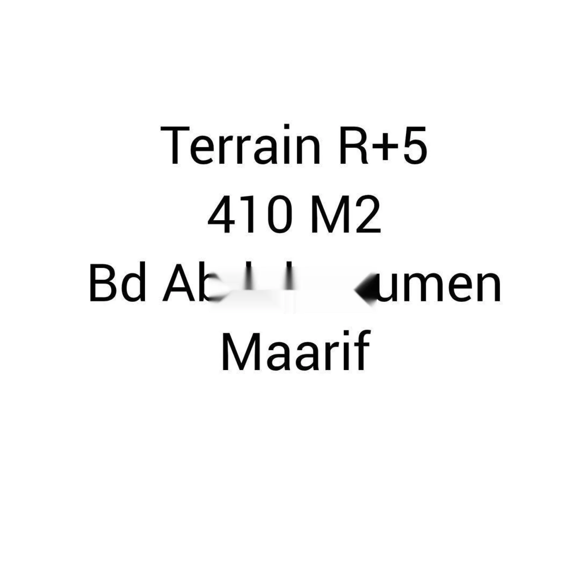 Maarif Terrain 410 M2 R+5 Bd Abdelmoumen