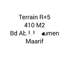 Maarif Terrain 410 M2 R+5 Bd Abdelmoumen