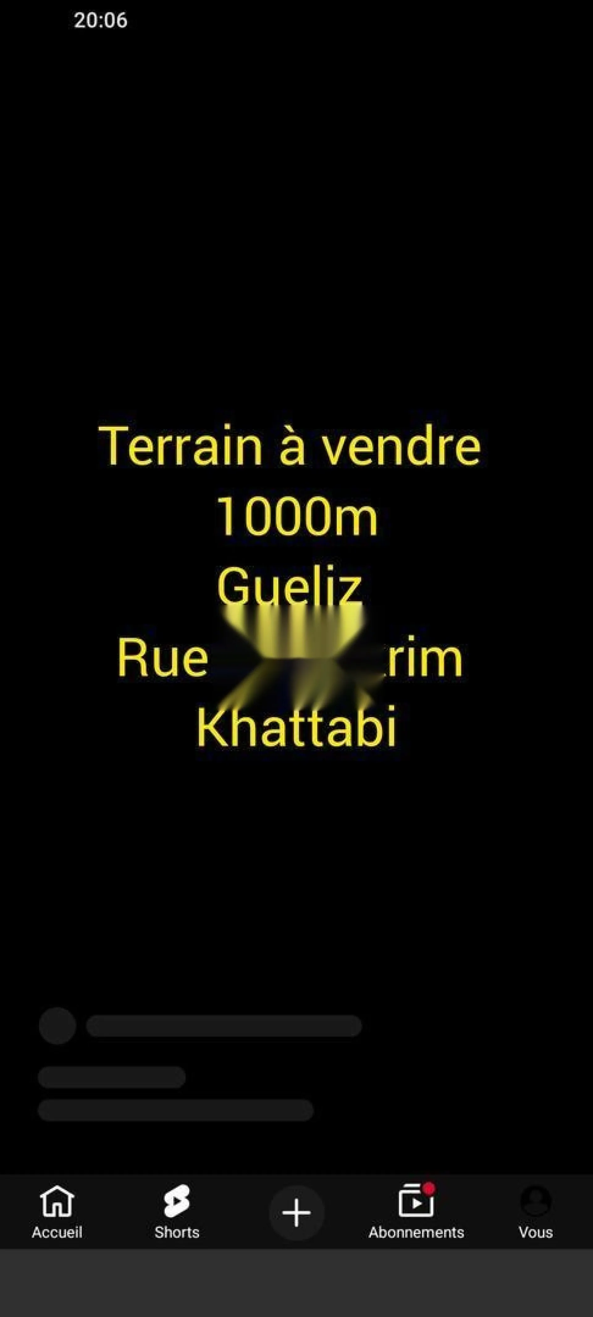 Terrain 1000 M2 à Gueliz rue Abdelkrim Khattabi