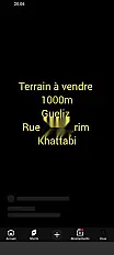 Terrain 1000 M2 à Gueliz rue Abdelkrim Khattabi