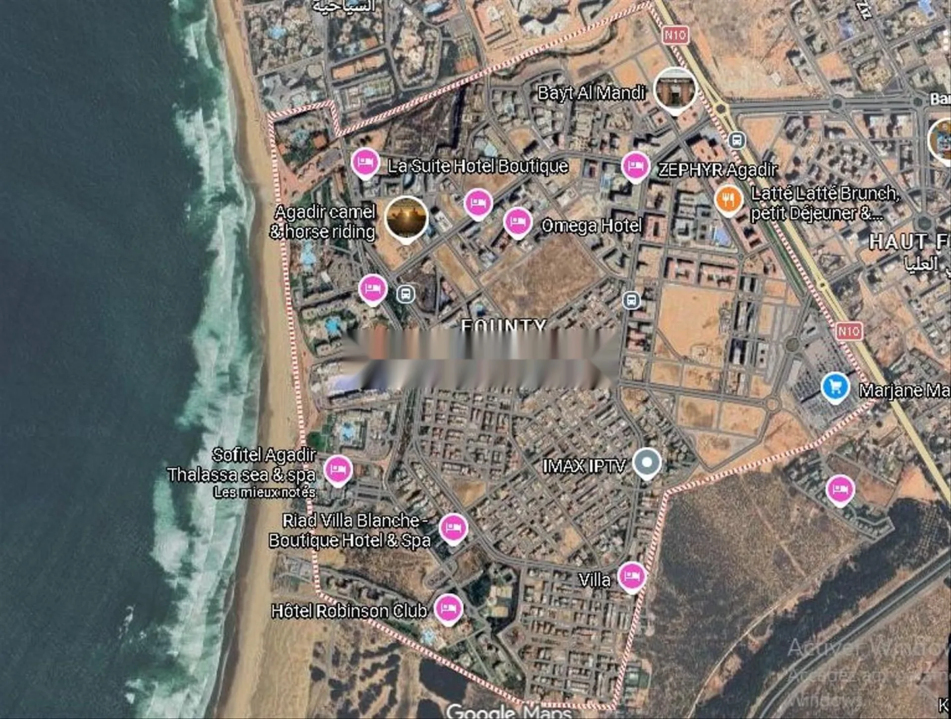 Terrain projet Hôtel à Founty Agadir