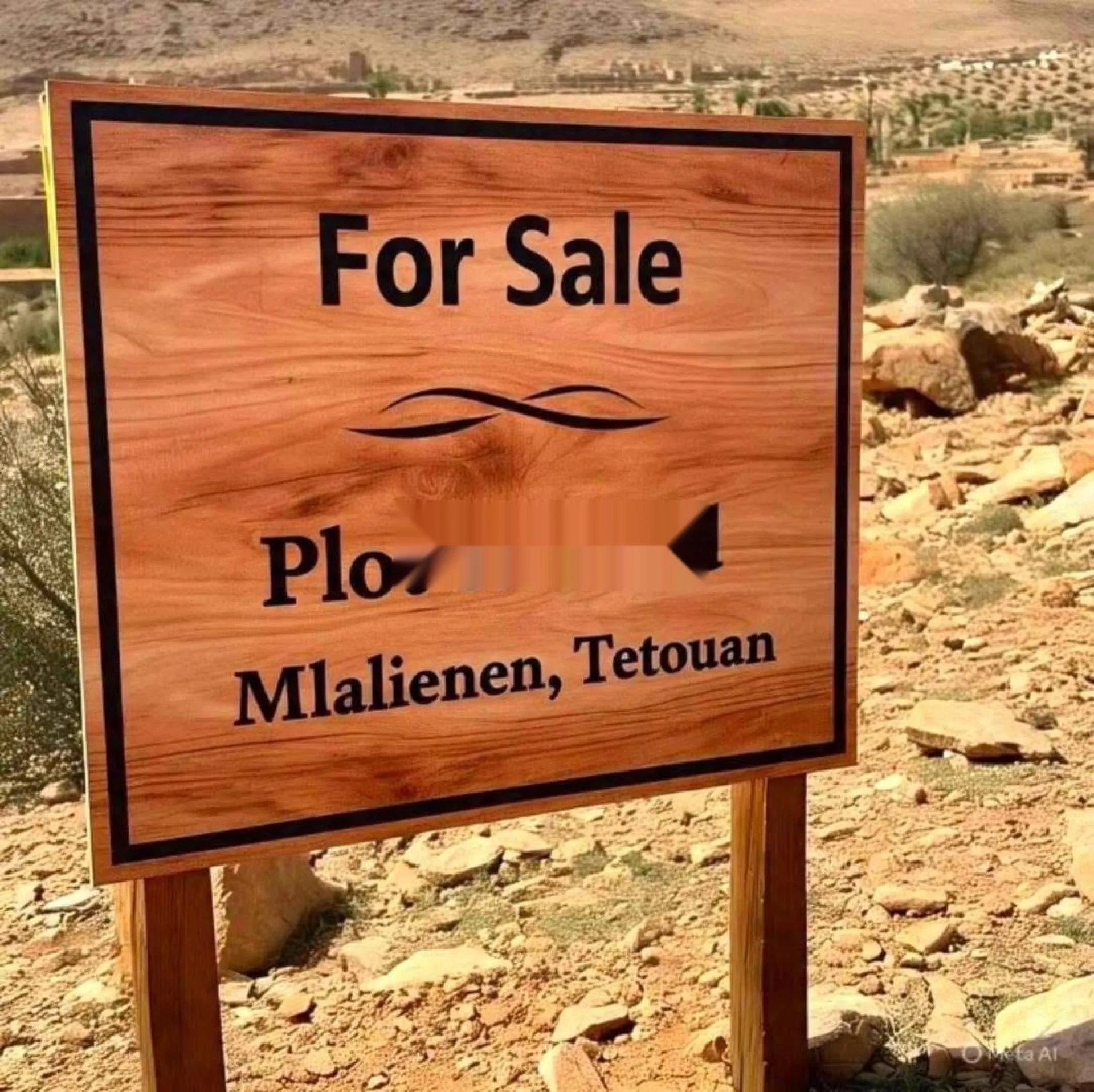 Terrain enregistré à vendre sur la route