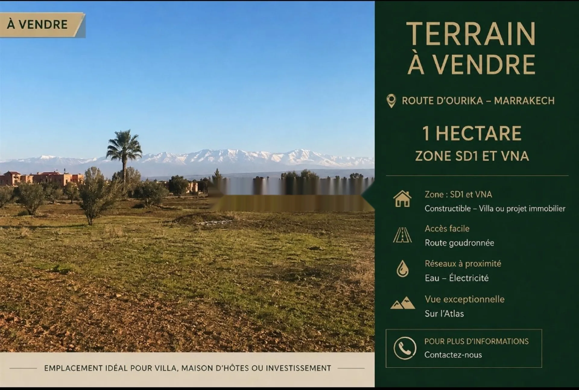 1H route de l'Ourika SD1 et VNA
