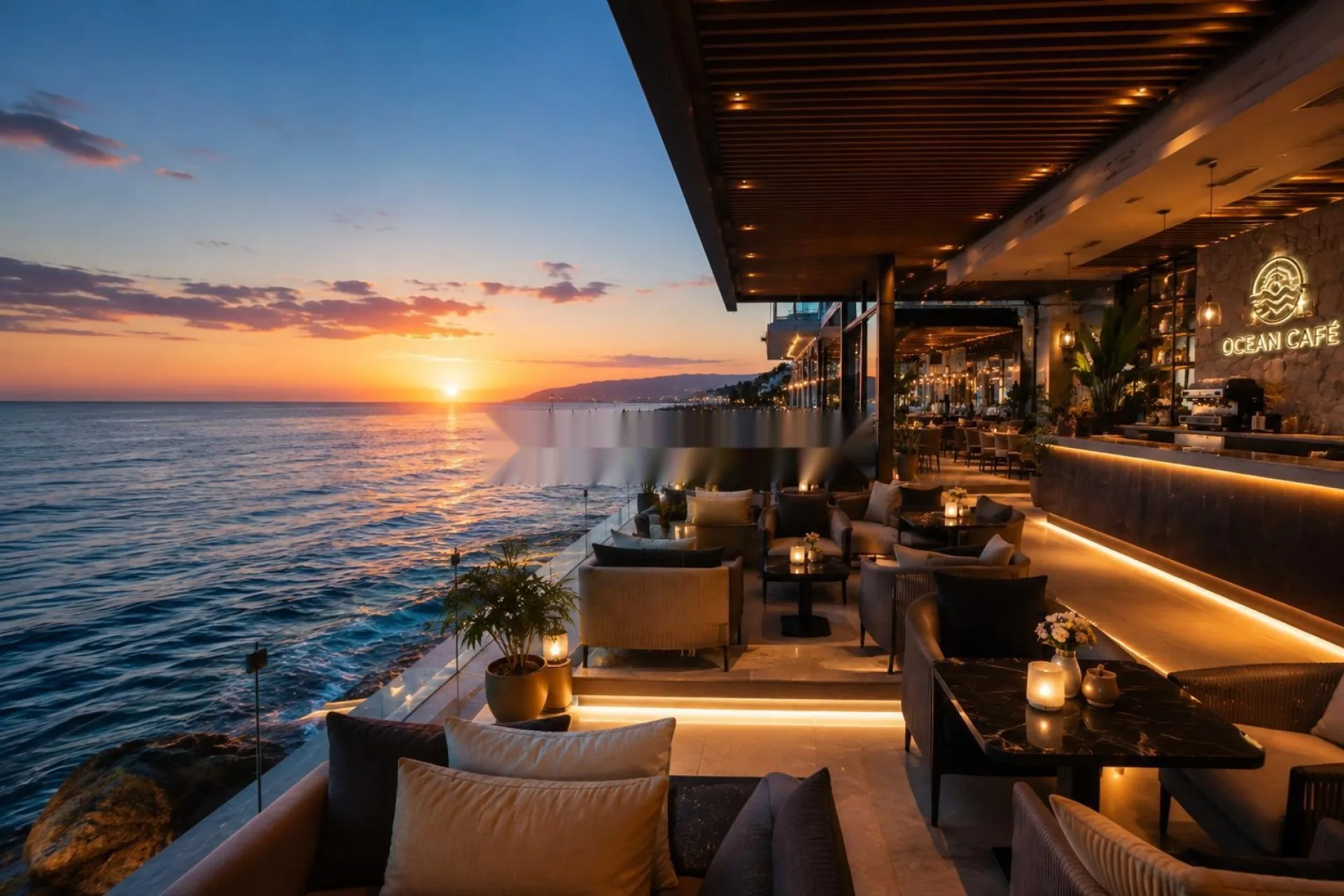 Café restaurant à vendre Tanger vue sur mer