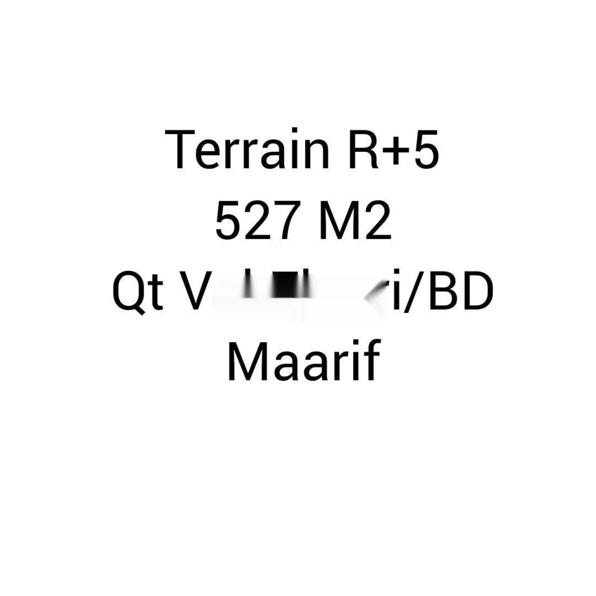 Terrain Maarif 527m QT VAl fleuri façade 19 m