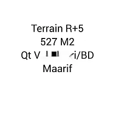 Terrain Maarif 527m QT VAl fleuri façade 19 m