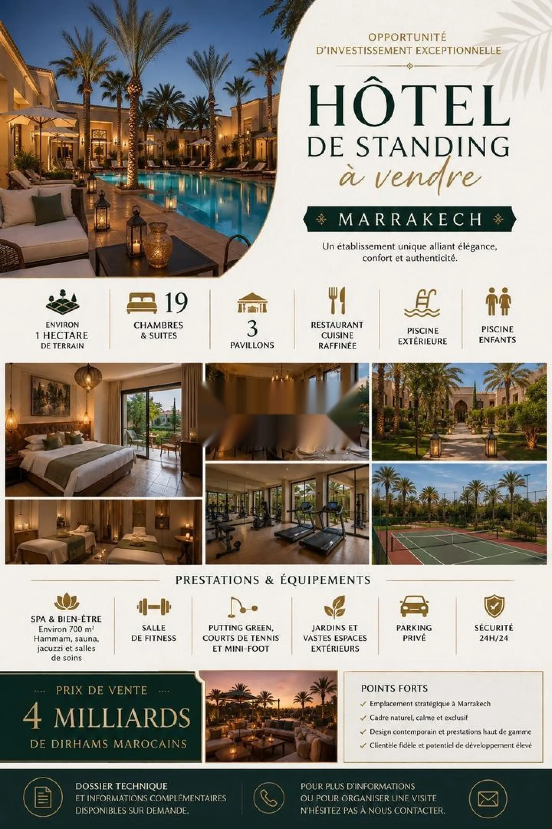 Hôtel de standing à vendre