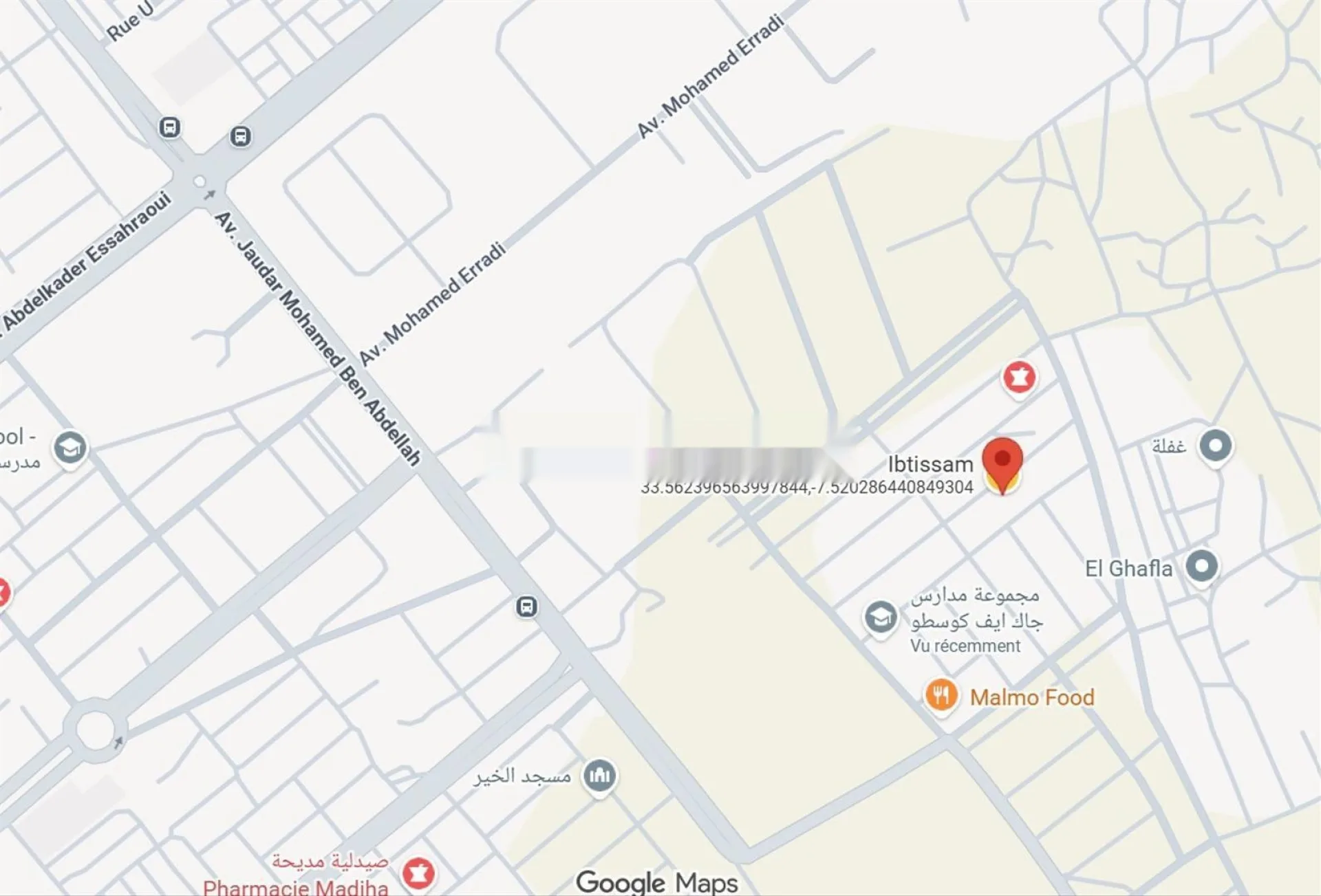 Local de 145 m² (S/P 80m²) à vendre Hay Moulay Rachid