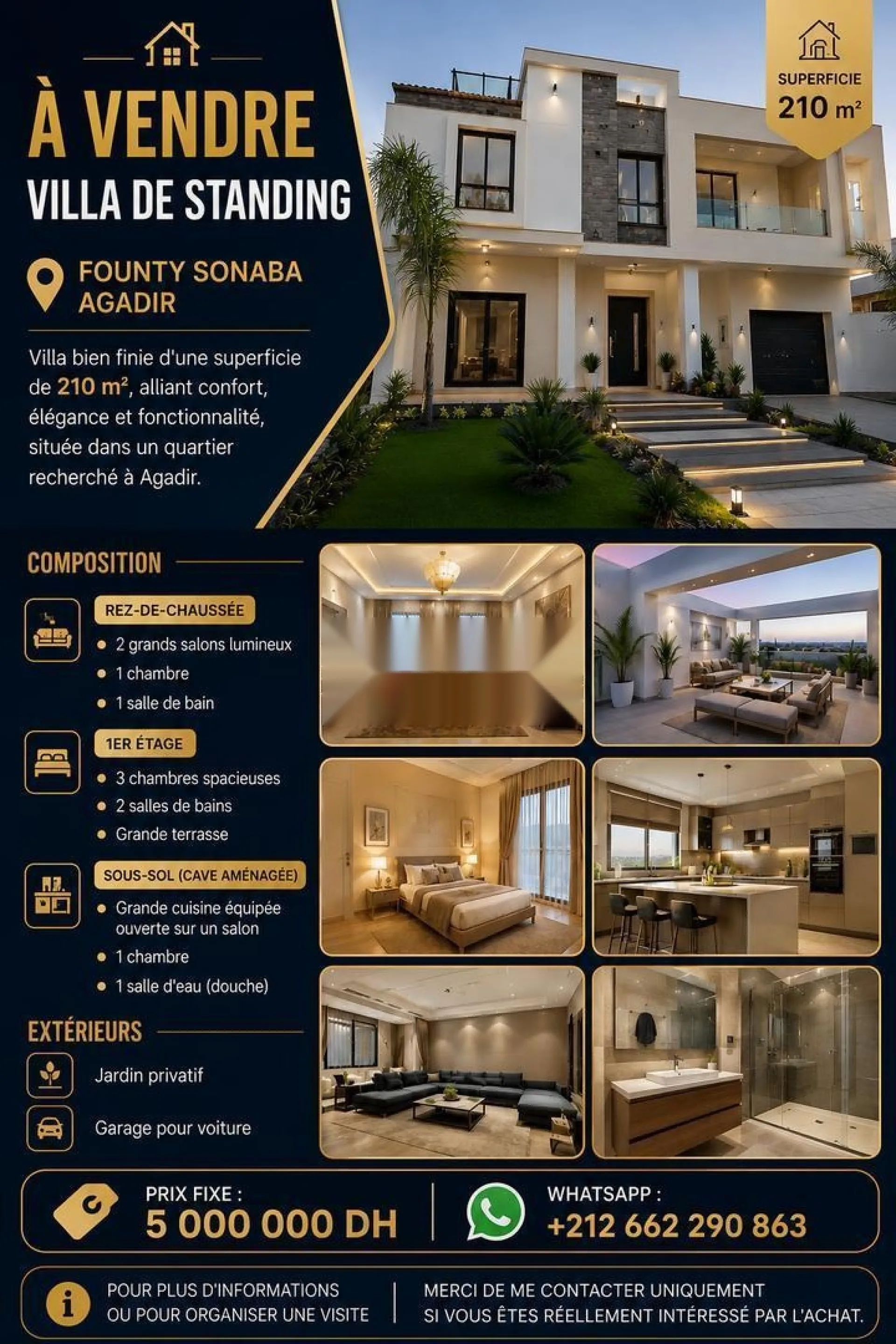 Villa à vendre à Founty Agadir