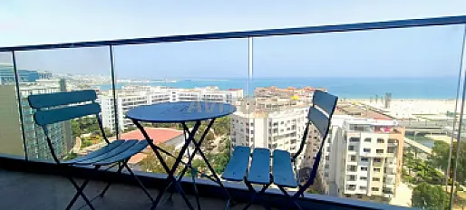 شقة للإيجار مع إطلالة على البحر كورنيش طنجة