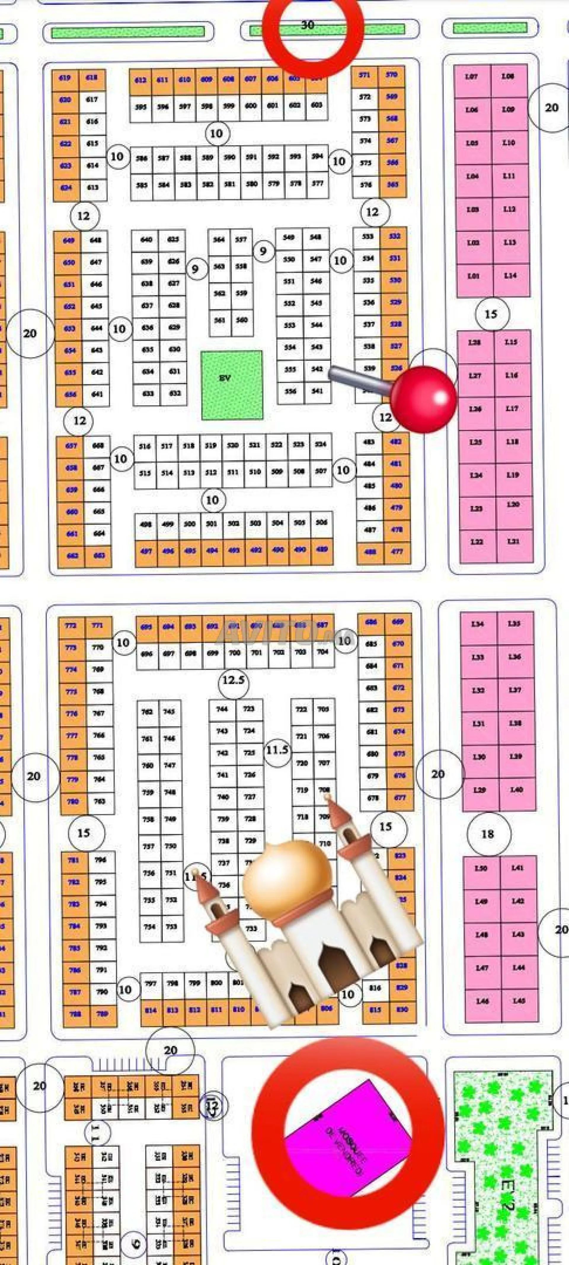 3 terrains à vendre à lotissement Al Hanaa 2