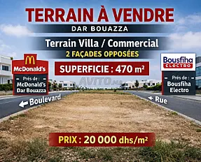 Terrain à vendre Villa commercial