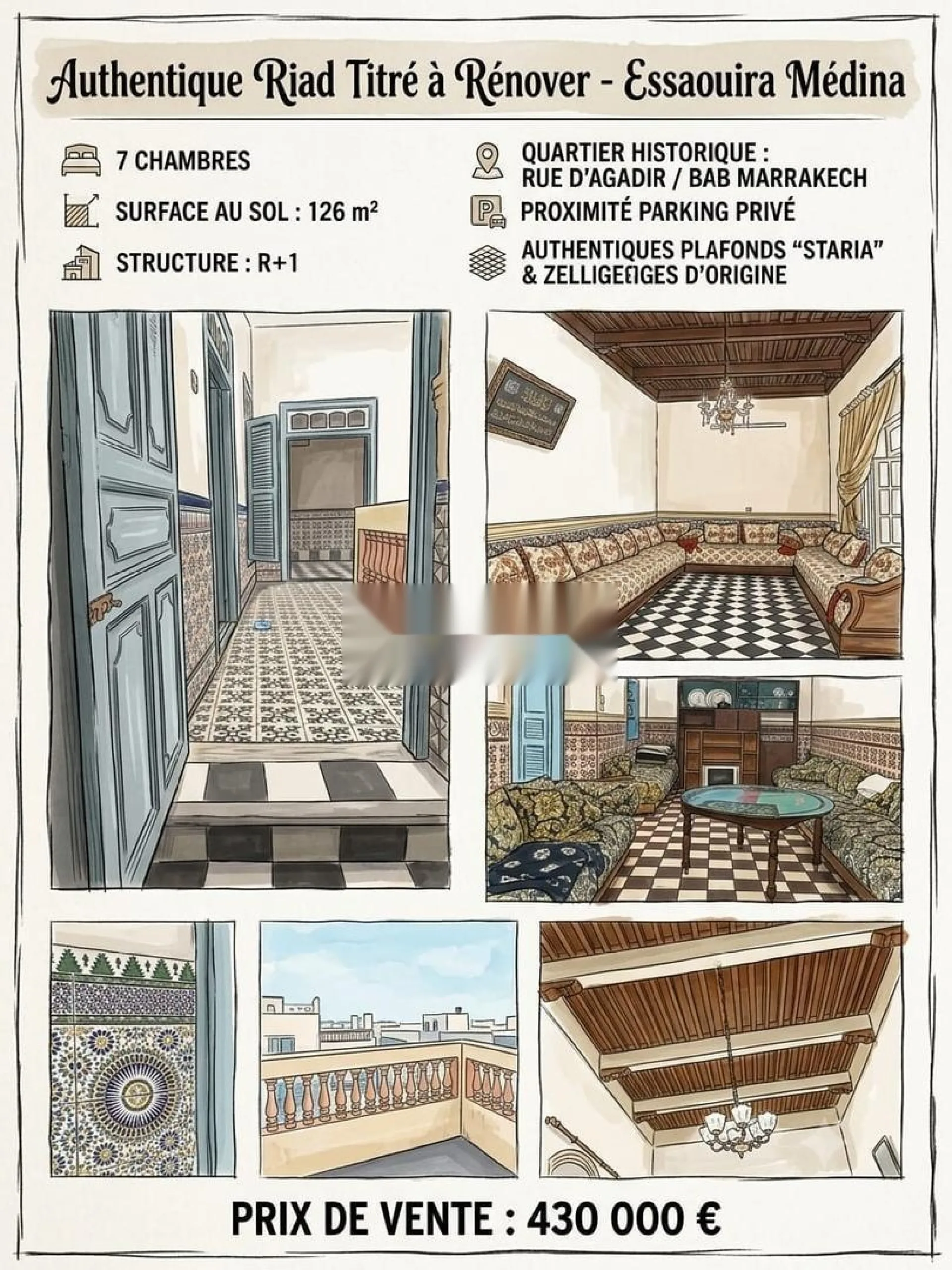 رياض بعنوان 126 م² على الأرض (260 م² صالحة للسكن)