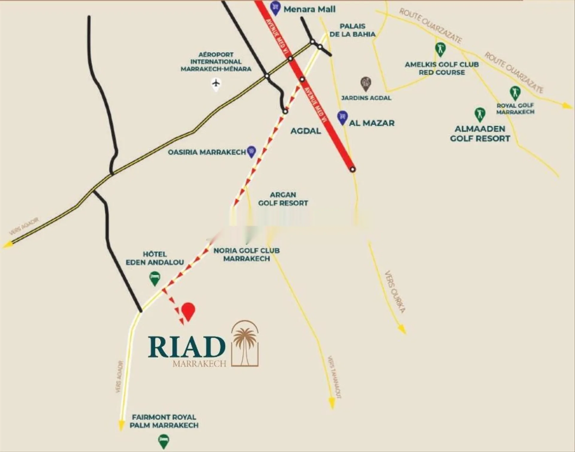 Terrain titre 1450m2 4 façades vue Atlas Amizmiz