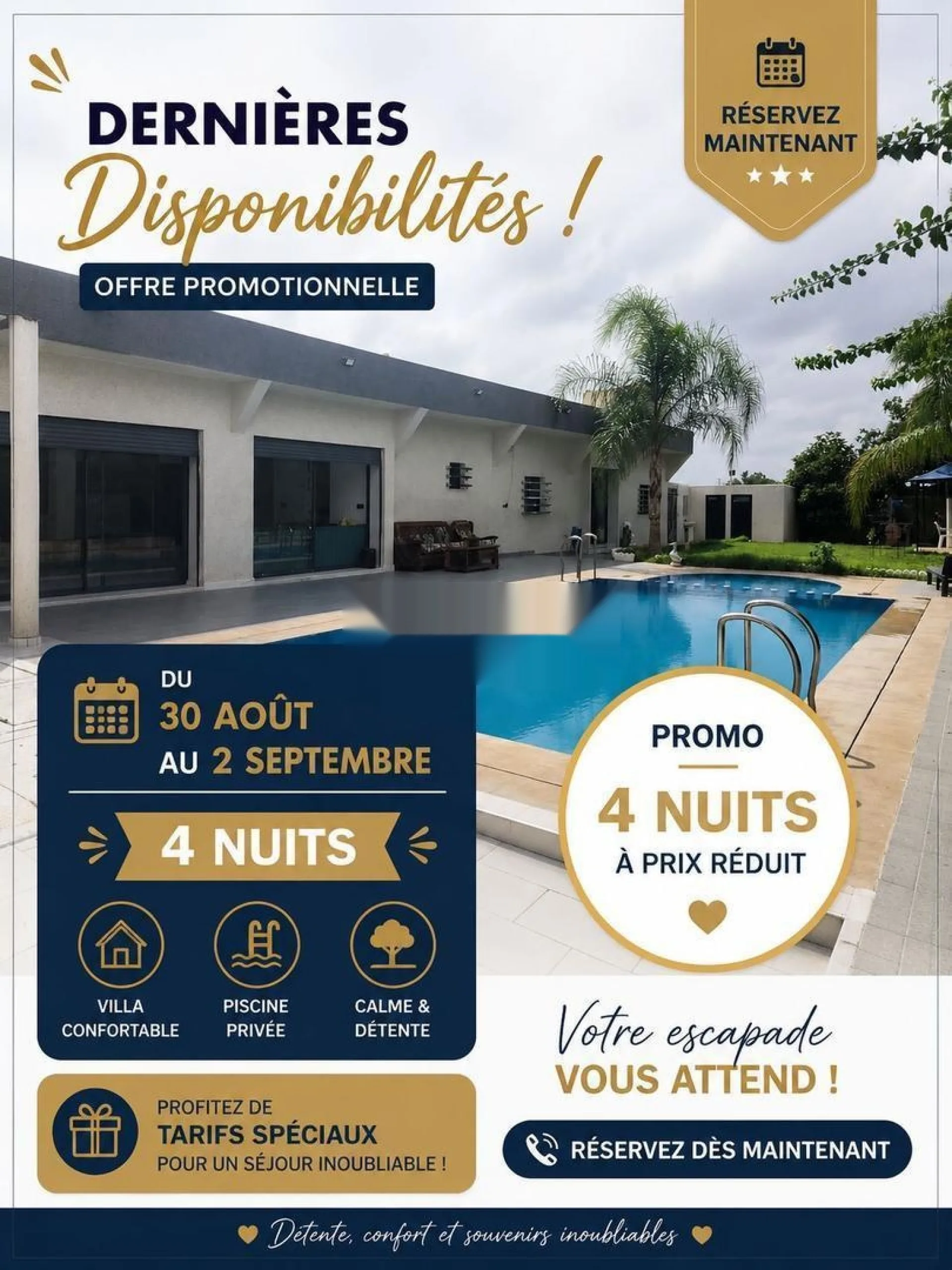 Villa de luxe à louer à la journée à Ain Chkake