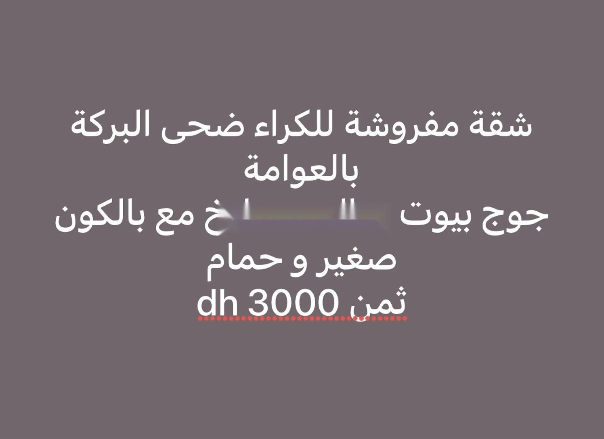 شقة مفروشة للإيجار ضحى العمامة