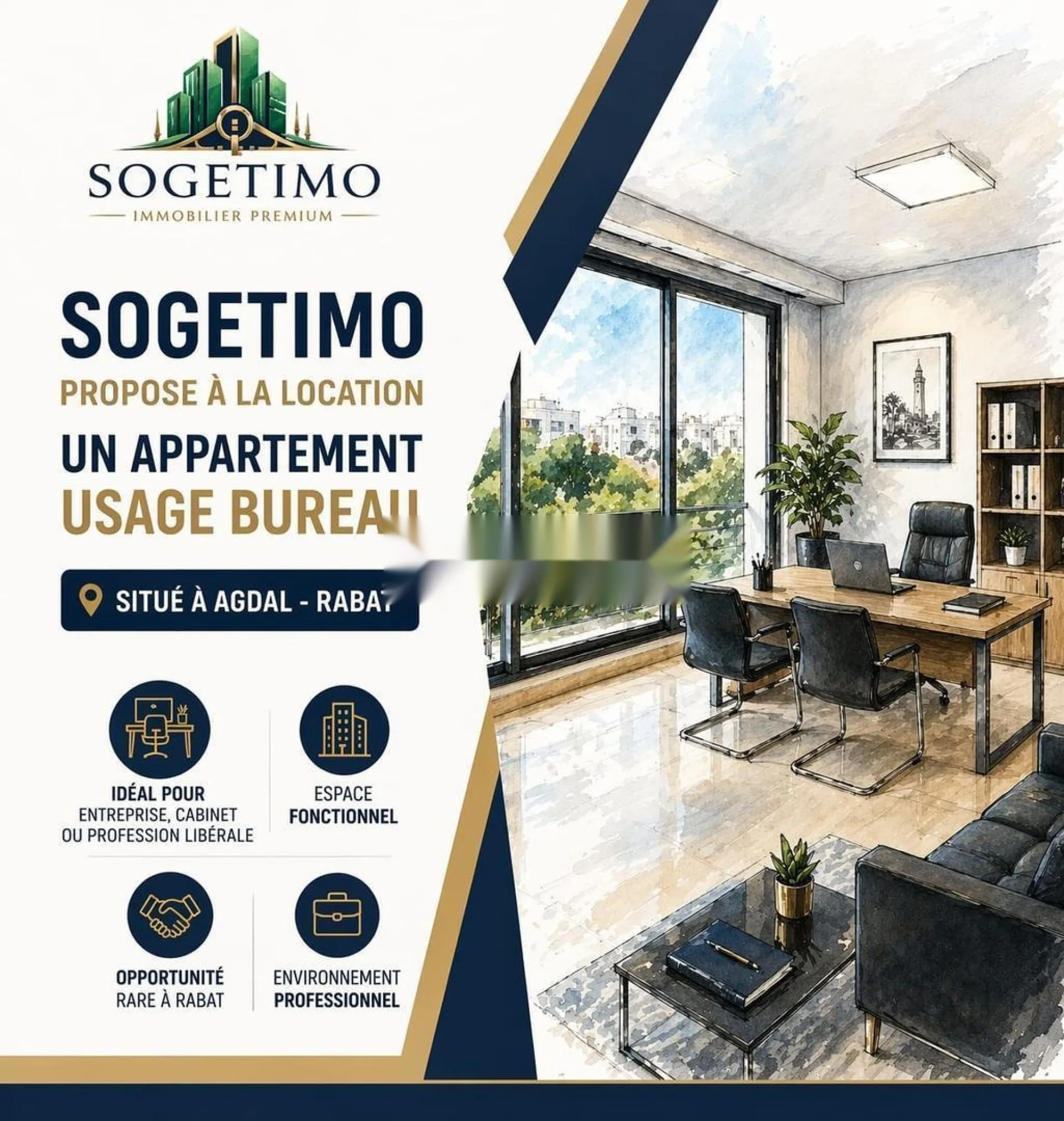 Appartement usage de bureau - Agdal
