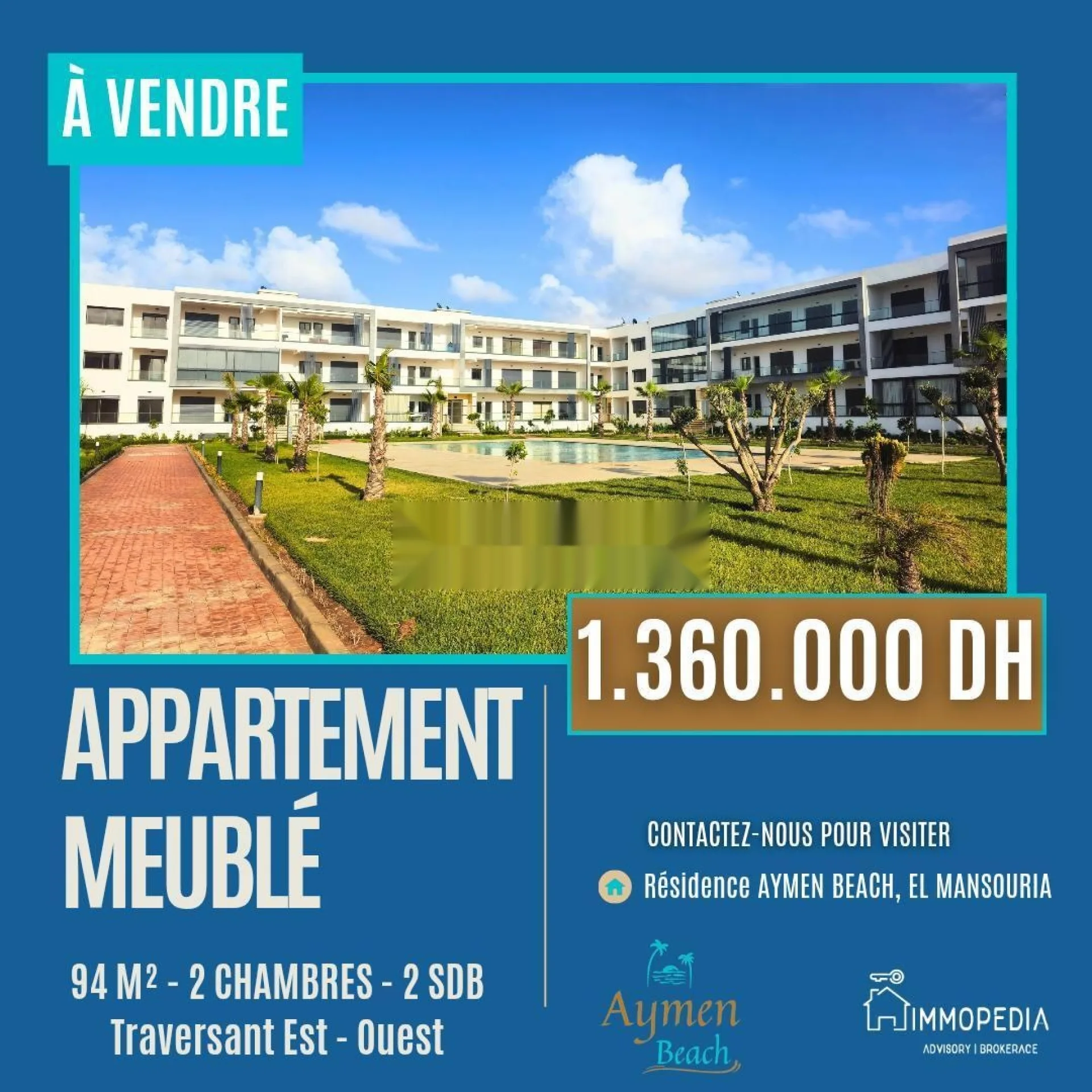 Appartement meublé AYMEN BEACH 94m²