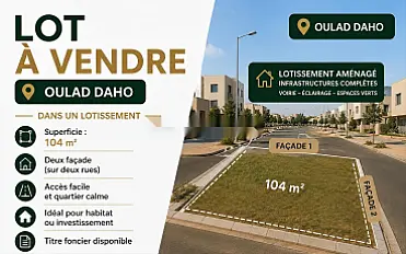 Terrain résidentiel Oulad Dahou